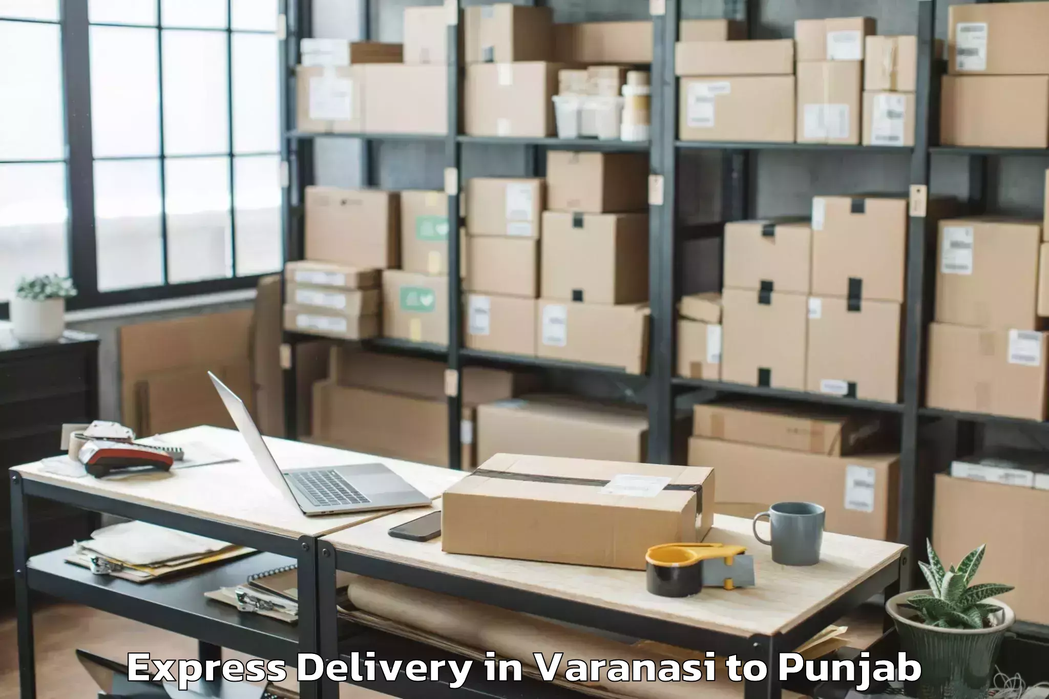 Get Varanasi to Pathankot Airport Ixp Express Delivery